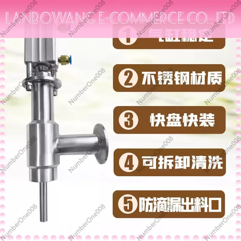 Anti Drip Pneumatic Filling Valve 64mm Chuck Straight Filling Head for Liquid Filling Machine