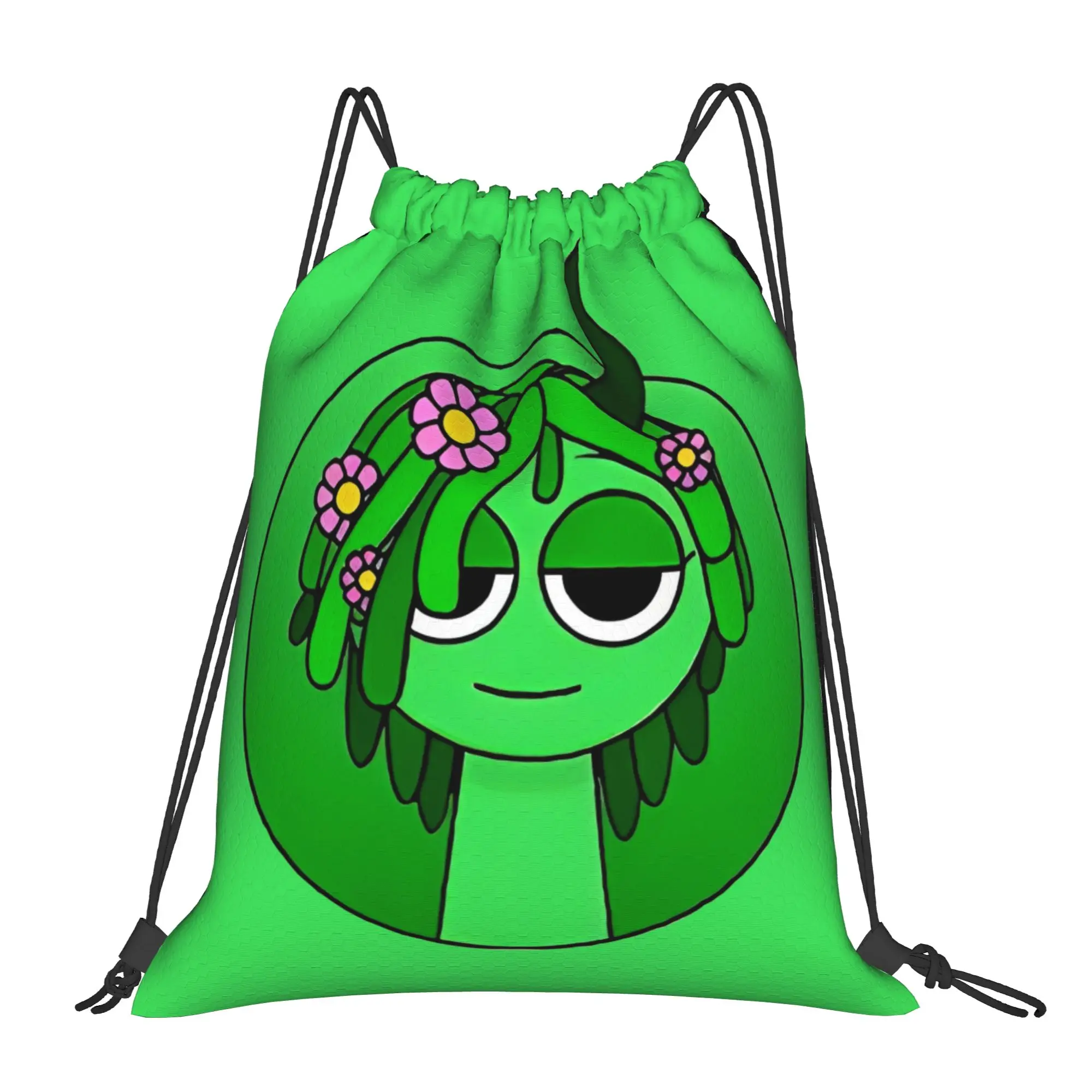 Sprunki Vineria Bag Drawstring Backpack Sports Gym Sackpack Water Resistant Cartoon Anime Game String Bags 36cm (W) x 43cm (H)