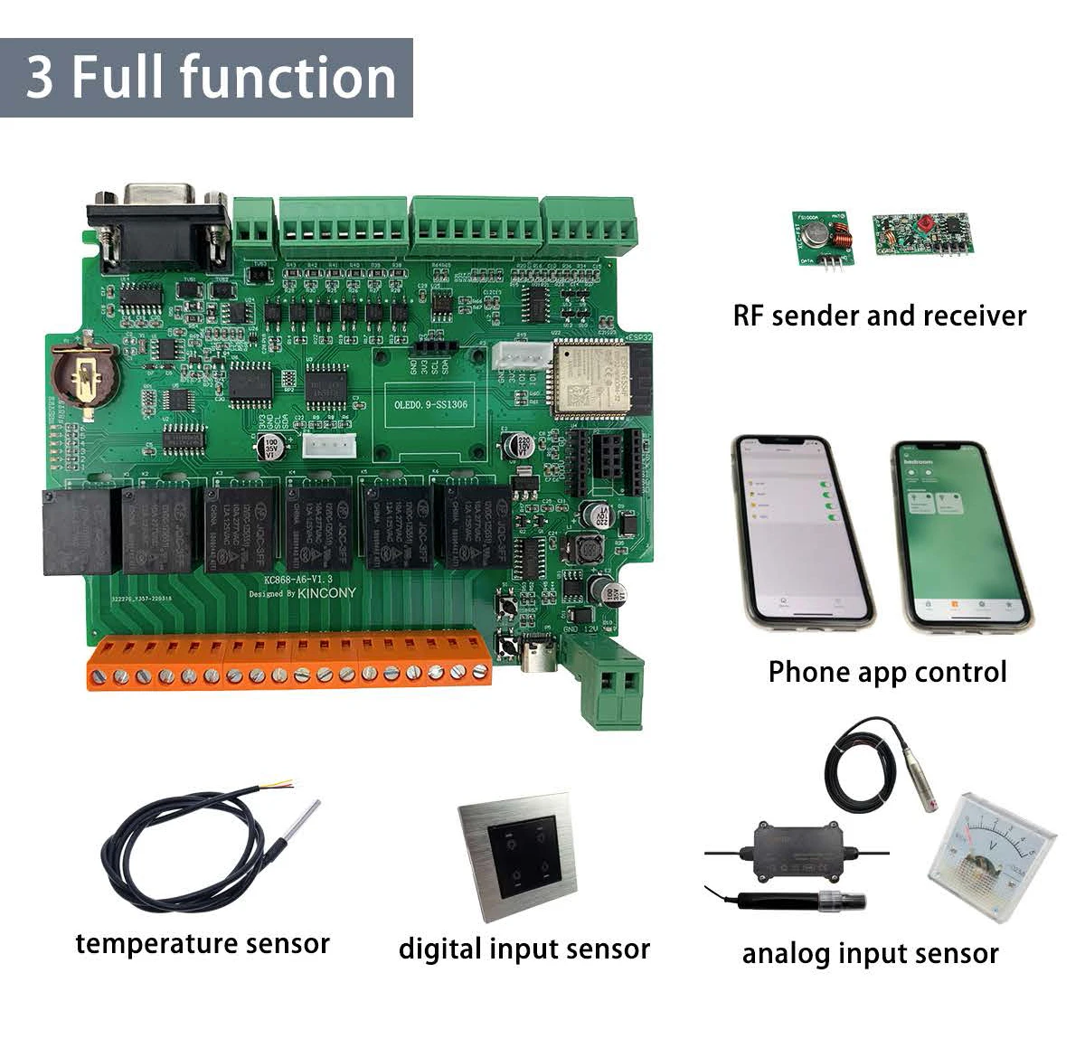 Kincony KC868-A6 ESP32 Development Board Relay Switch DIY Module ESPhome Tasmota