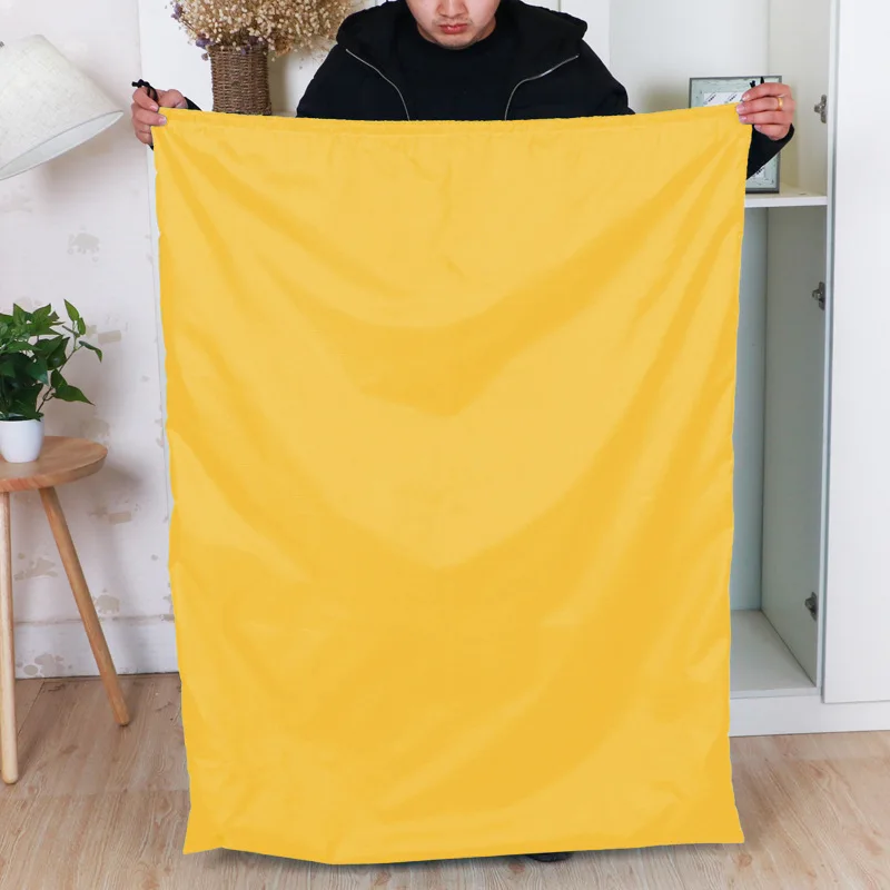 

Waterproof Large Capacity Storage Bag For Quilt Clothes Toy Wardrobe Organizer Heavy Duty Washable Dirty Clothes Drawstring Bag