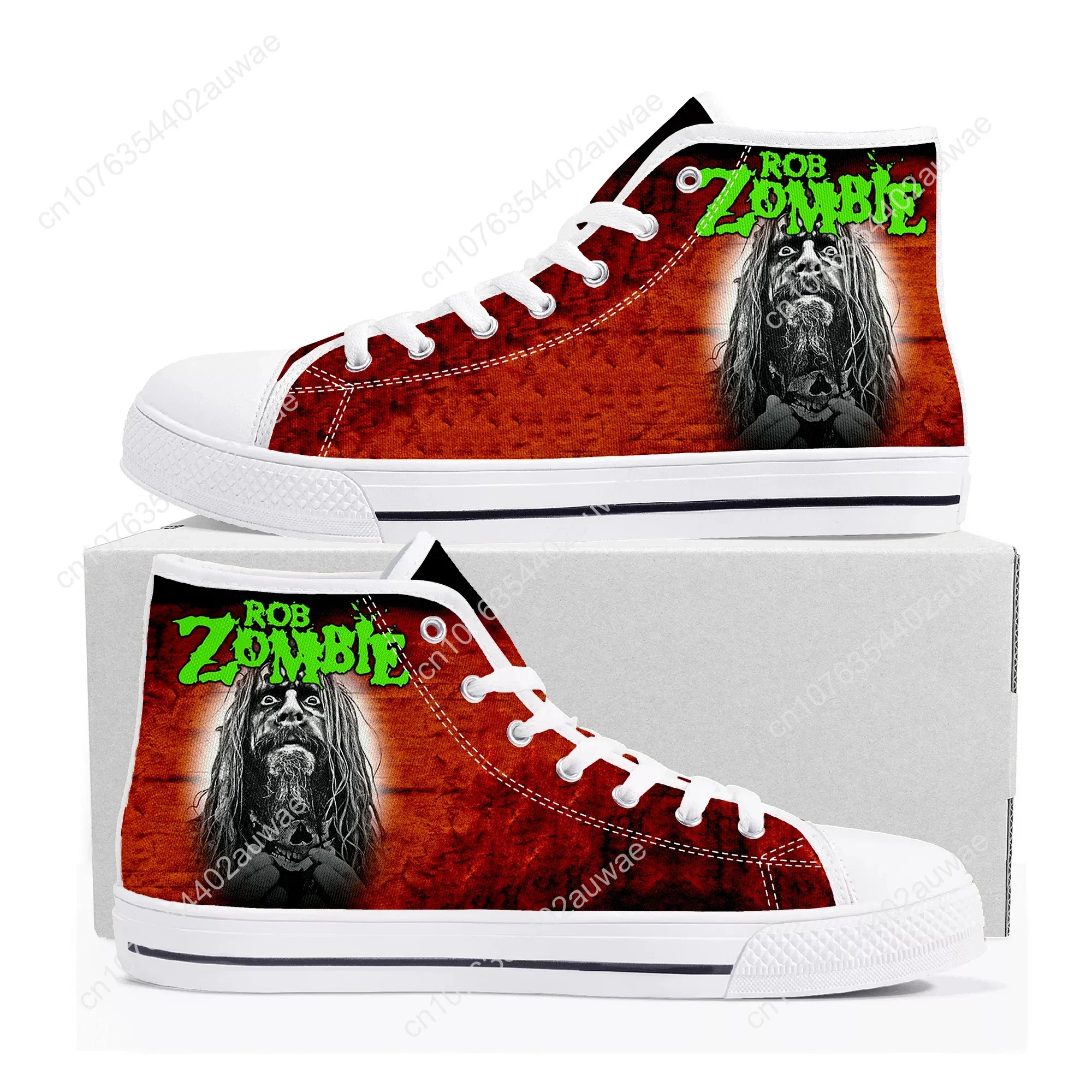 Rob Zombie Rock Singer High Top Sneakers di alta qualità uomo donna adolescente bambini Sneaker di tela scarpe Casual da coppia scarpe personalizzate