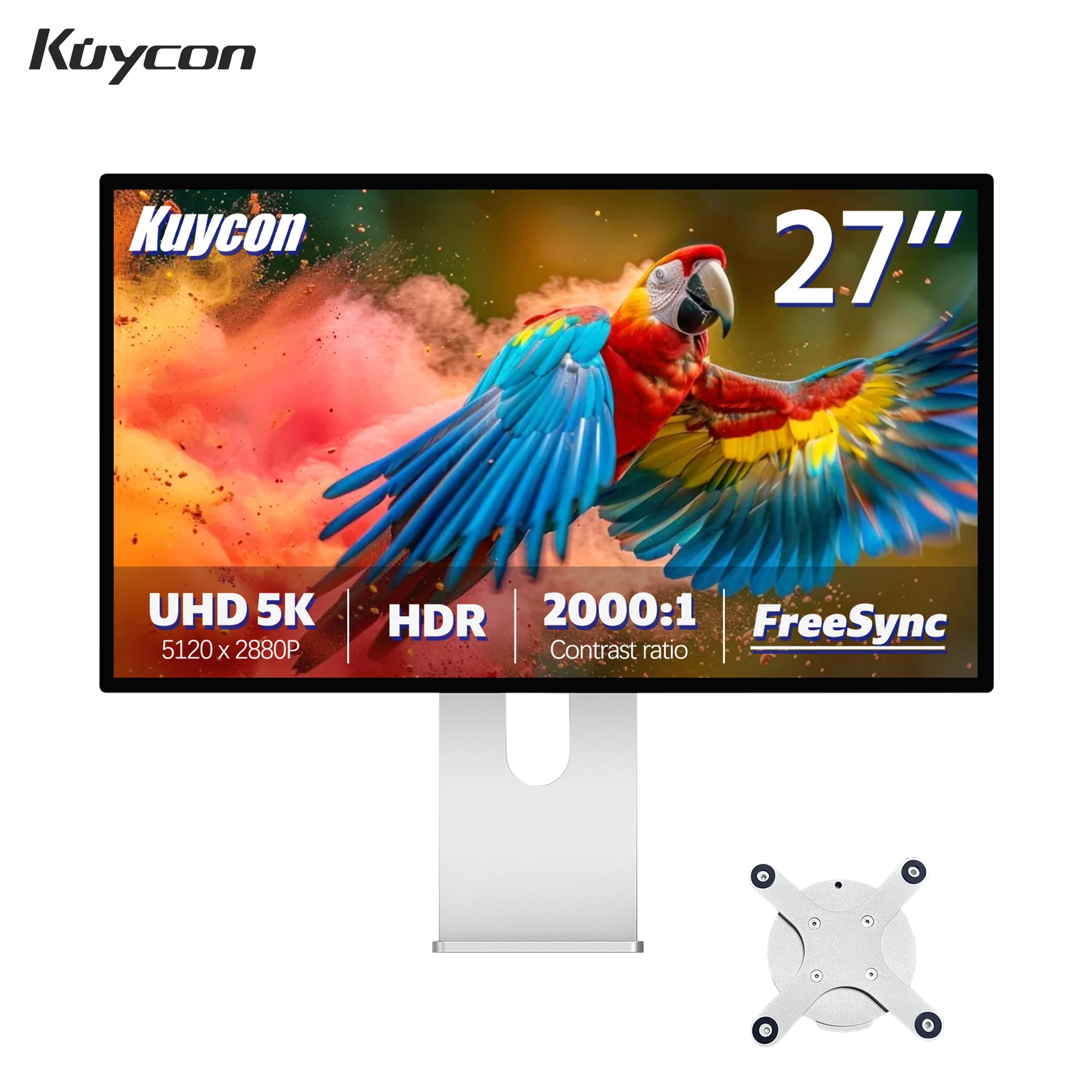 

Choice Kuycon Gaming Monitor G27P 60Hz Refresh Rate PC Display High Resolution Aluminum Alloy Body Quick Response Adaptive Sync