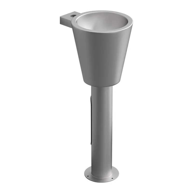 

Black stainless steel column basin school floor-to-ceiling wash basin small apartment bathroom washbasin household
