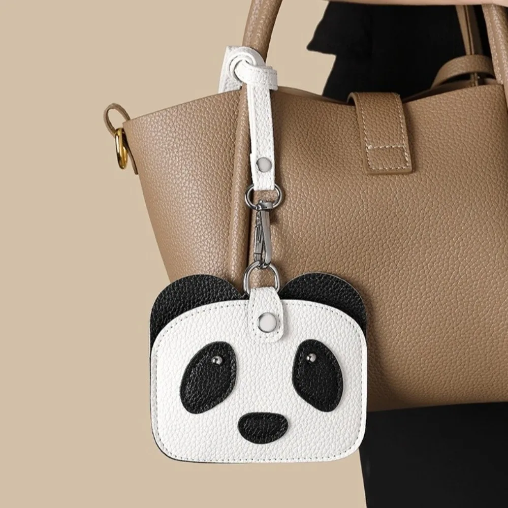 

Держатель для карт из искусственной кожи с пандой, ультратонкий слот для карт, мультяшный кошелек для монет, многофункциональная сумка для мелких предметов, подвесная сумка на шею для девочек