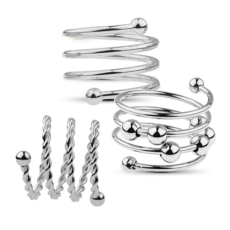 Stainless Steel Penis Erection Enlargement Sleeve with Bead Binding Glans Cock Ring for Stimulate Delayed Ejaculation Sex Toys