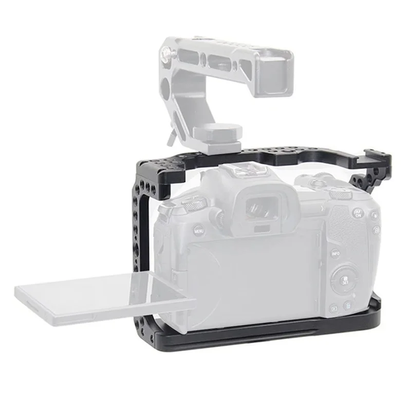 

【B89E】Stabilizer Cage For Canon EOS R ILDC Camera- Form-Fit For Arca Swiss Baseplate ARRI Cold Shoe Mount Video Film Rig