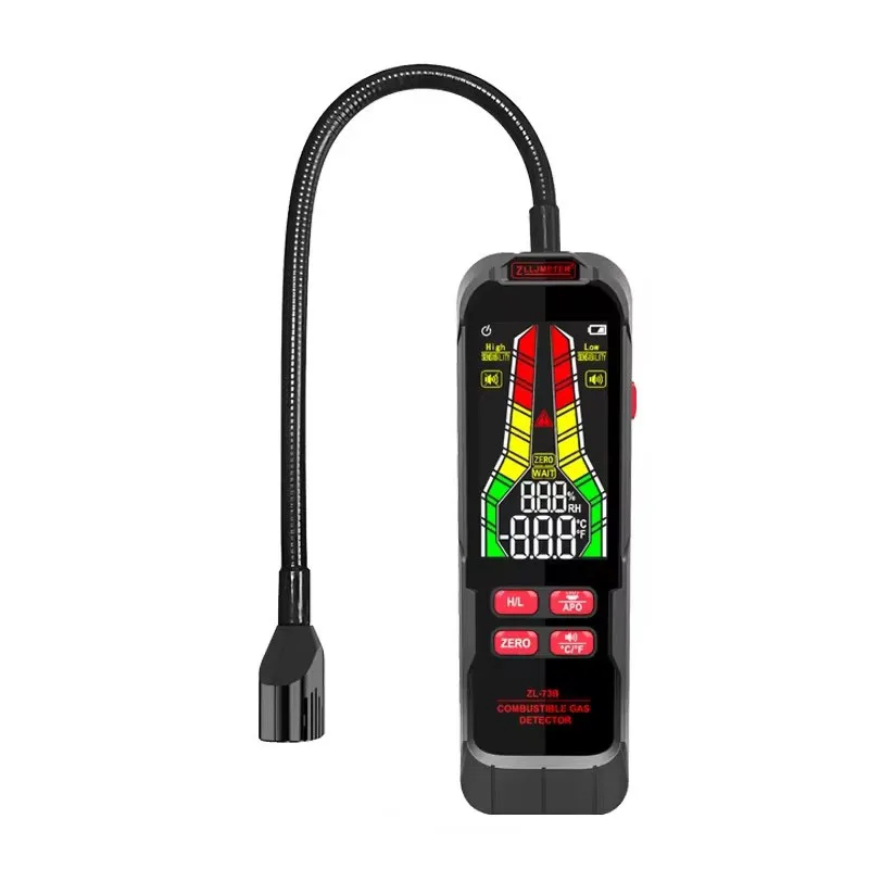 

Digital Gas Leak Detector for Combustible Natural Gas Liquefied Petroleum 50-10000 Sound Alarm Industrial Analyzer