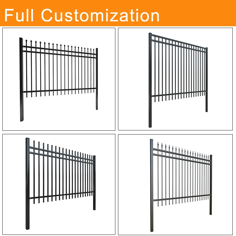 custom.Beautiful Outdoor Garden Iron Fence Panels Cheap Galvanized and Powder Coated Yard Use with 3D Modeling Service