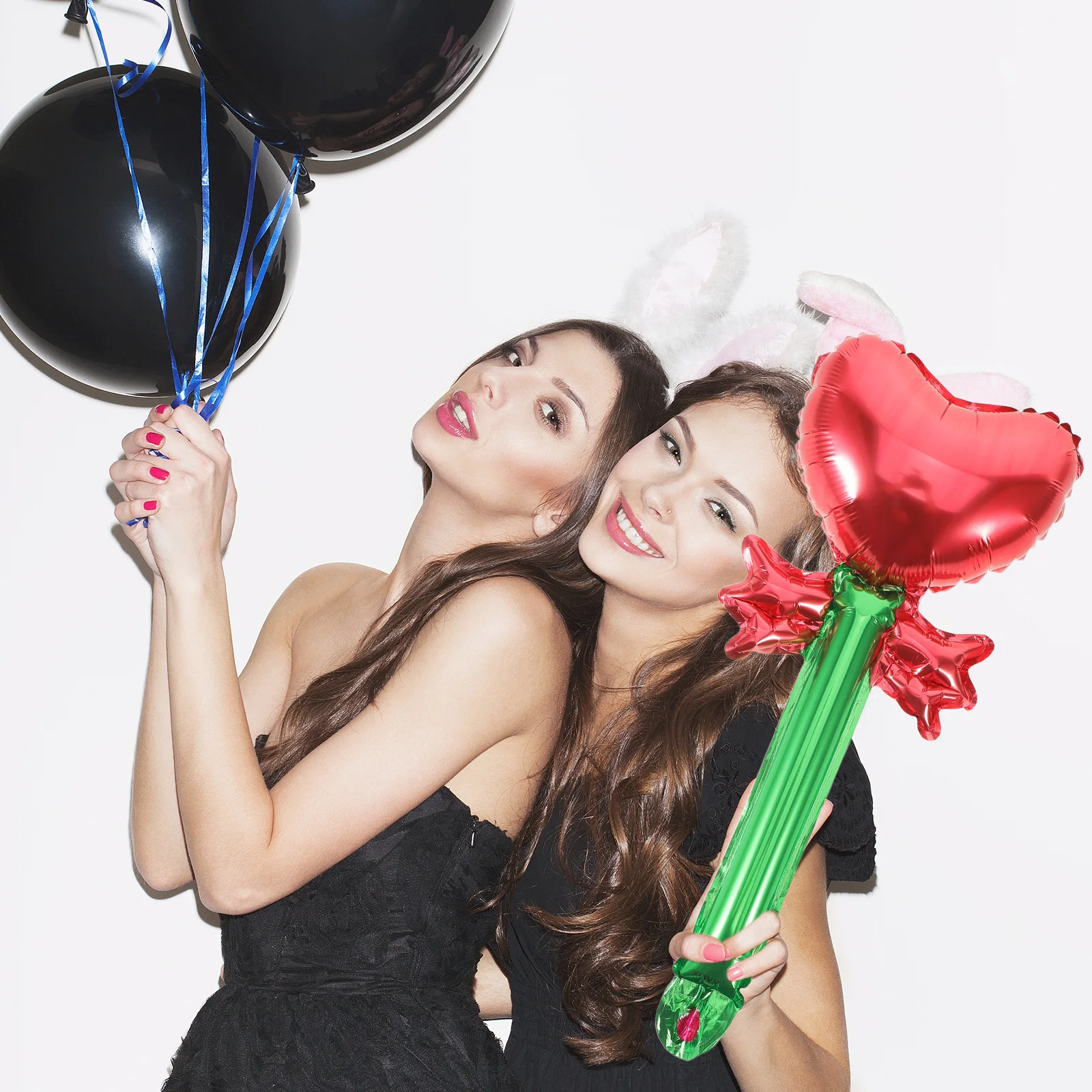 

Mini Handheld Inflatable Heart Stick Portable Heart Balloon Wand for Party Festival Decoration Celebration