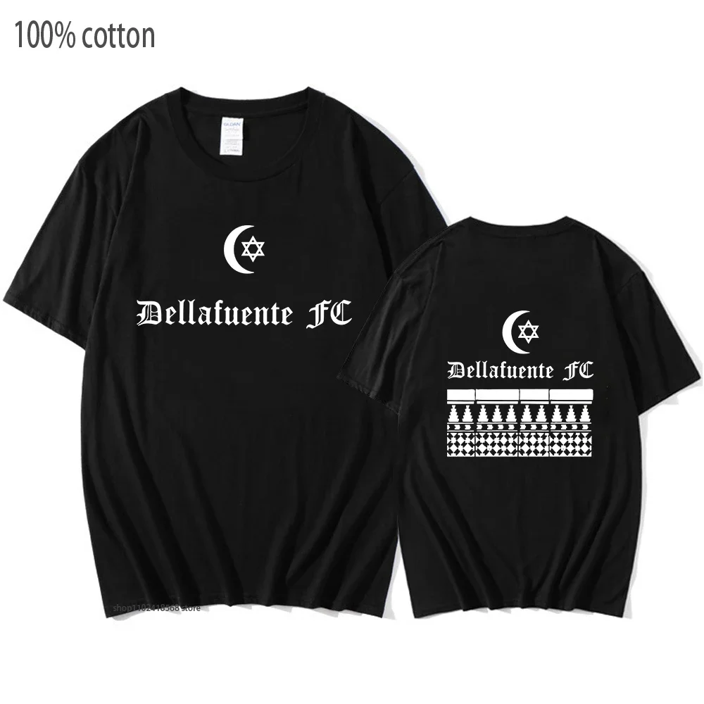 Dellafuente FC 티셔츠 Corales 티셔츠 남성용 반팔 티셔츠 하라주쿠 유니섹스 패션 의류 100% Cotton Woemn Cartoon Shirts