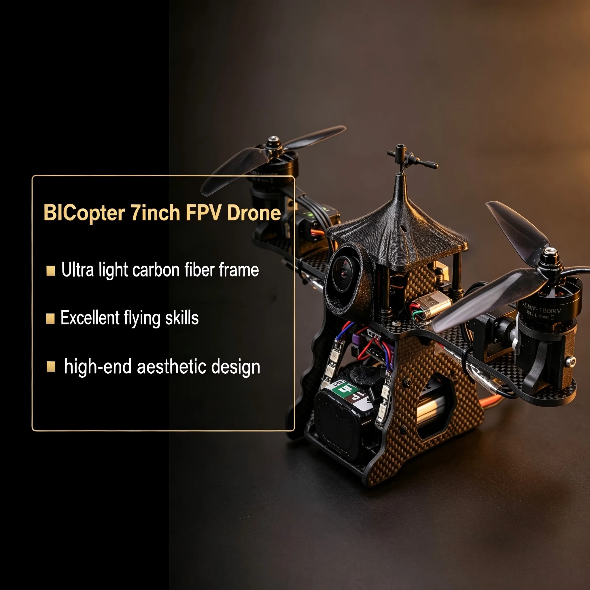 

Комплект рамы для FPV-дрона BICopter 7 дюймов, карбоновый гоночный квадрокоптер для фристайла, совместимый с системами управления полетом INAV, Beatflight, F405, F722, Ardupilot