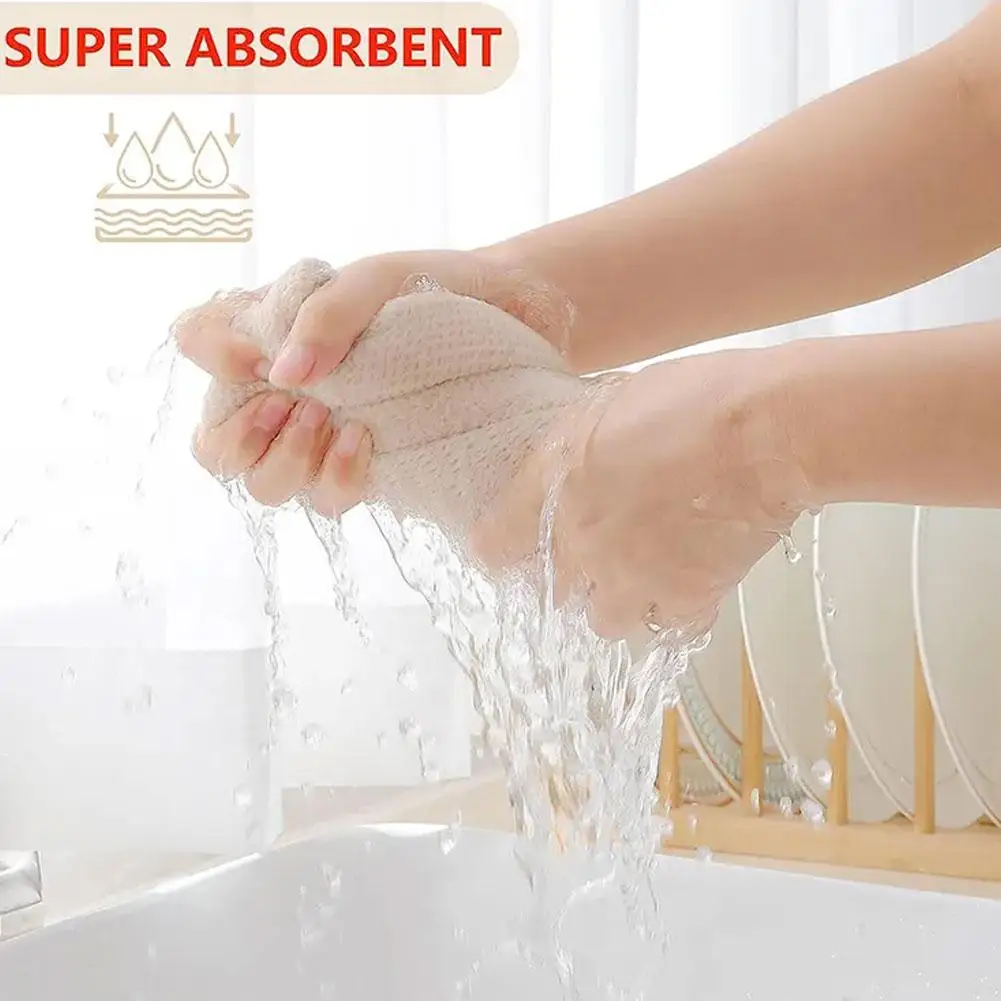 Thick Waffle Checkered Kitchen Tool, Algodão Puro, Limpeza com Rag Square, Sem Marca D'água, Hook Rag, L8d6, 6 Pcs, 12Pcs