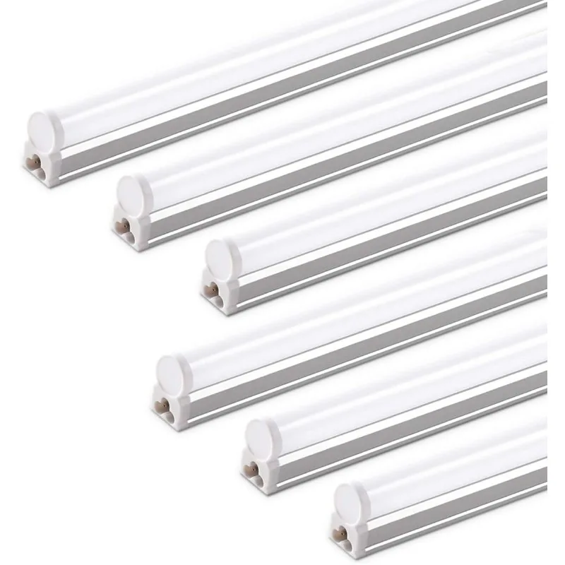 

(6 Pack LED T5 Integrated Single Fixture, 4FT, 2200lm, 6500K Super Bright White, 20W Utility LED Shop Light, Ceiling and