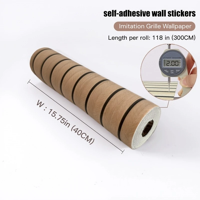 Thick Grille Peel and Stick Wallpaper Waterproof Contact Paper for Walls Ceilings Bedroom Home Decor Self Adhesive Wall Stickers