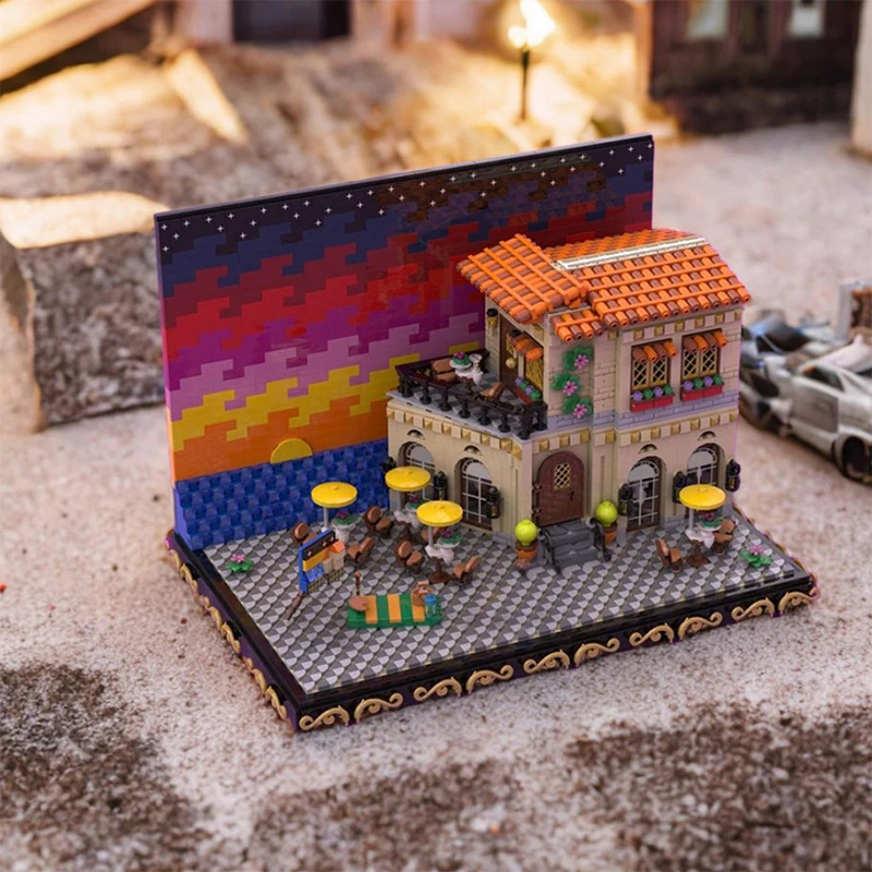 4198pcs MOC SEASIDE SUNSET DIORAMA Ideas CUUSOO Model Building Blocks Toys Architecture Christmas Gift Creative Birthday DIY