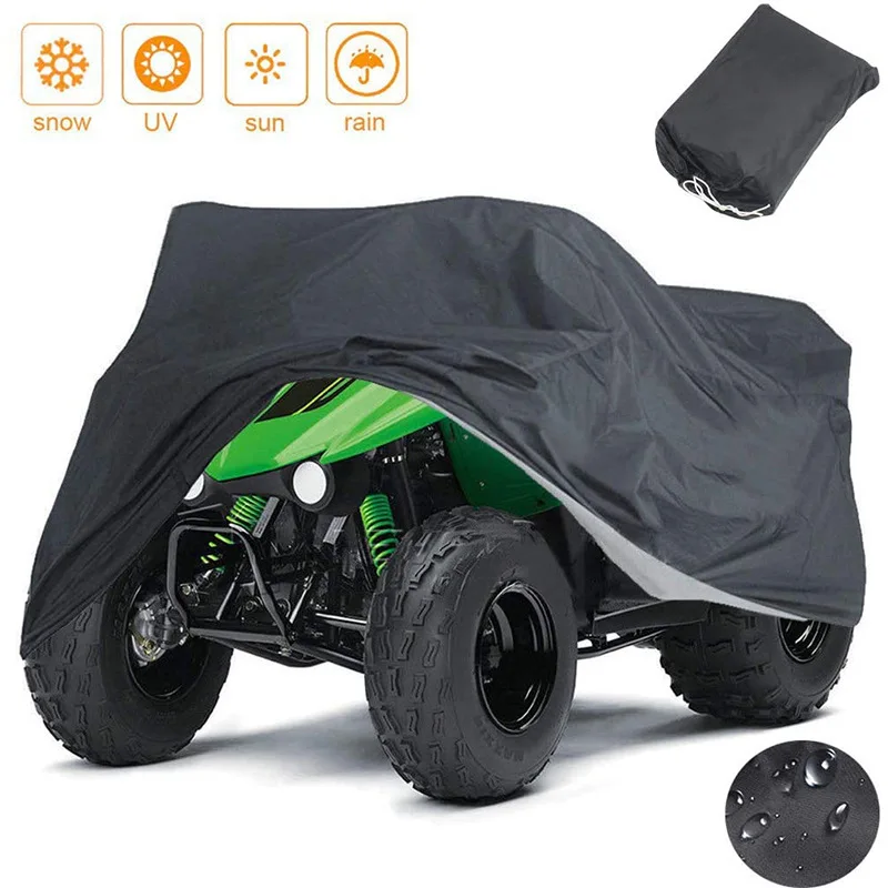 Motorcycle Cover Universal Waterproof Dustproof Outdoor Vehicle ATV Motorbike Covers Sunshine Rain M L XL XXL XXXL Black Silver