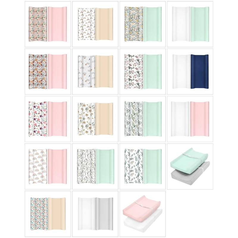 J15U набор из 2 шт. эластичной простыни для новорожденных, простыня, защитный чехол, необходимое постельное белье для детской