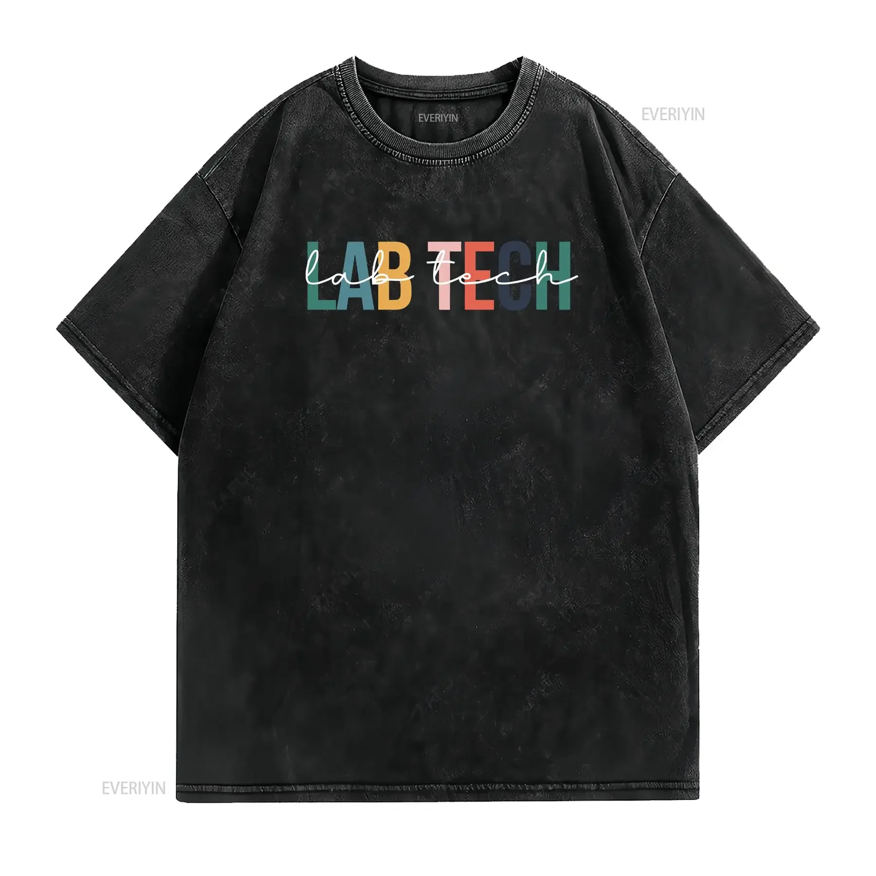 Lab Tech T Shirt Medical Laboratory Science MicrobiologisT Life vintage Washed Breathable Top For Everyday Wear Unisex fashion