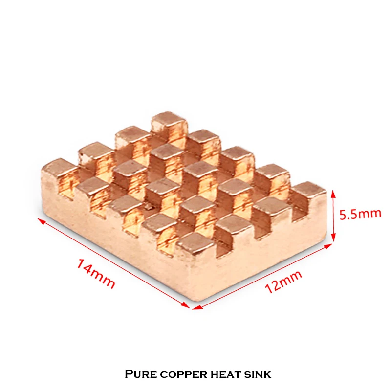 Pure Copper Memory VRAM Heatsink 14X12mm for Graphics Card & Notebook Backup Self-adhesive Video Thermal Pad Chip, 8Pcs/Pack