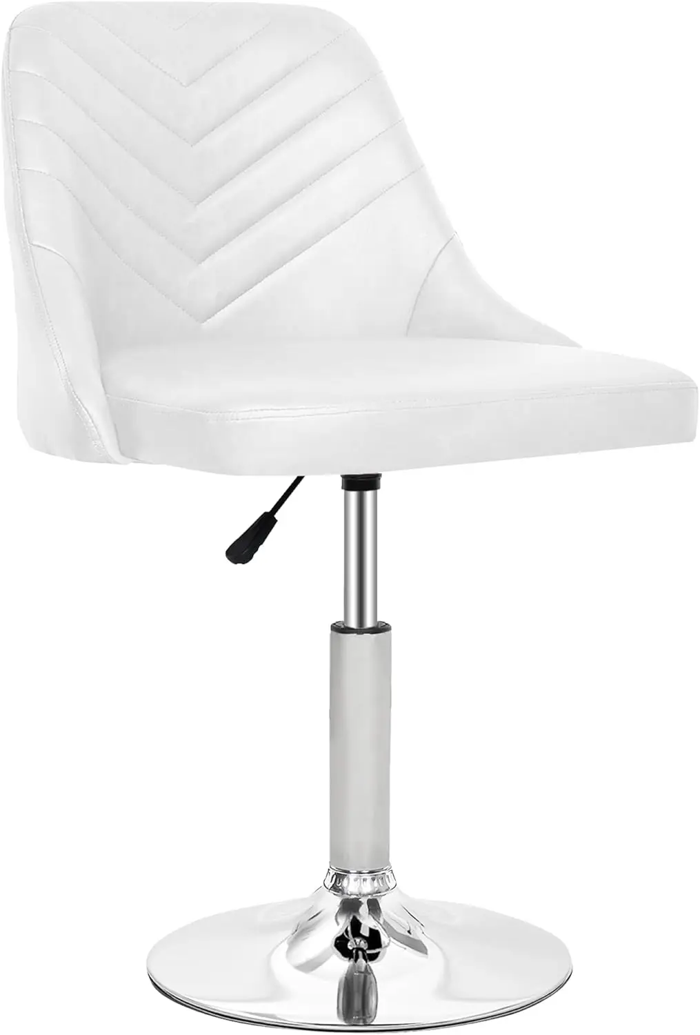 

Bar Stool, Adjustable Barstools With Backrest, 360°Swivel Pu Leather Stools For Kitchen Counter, Modern Style, White