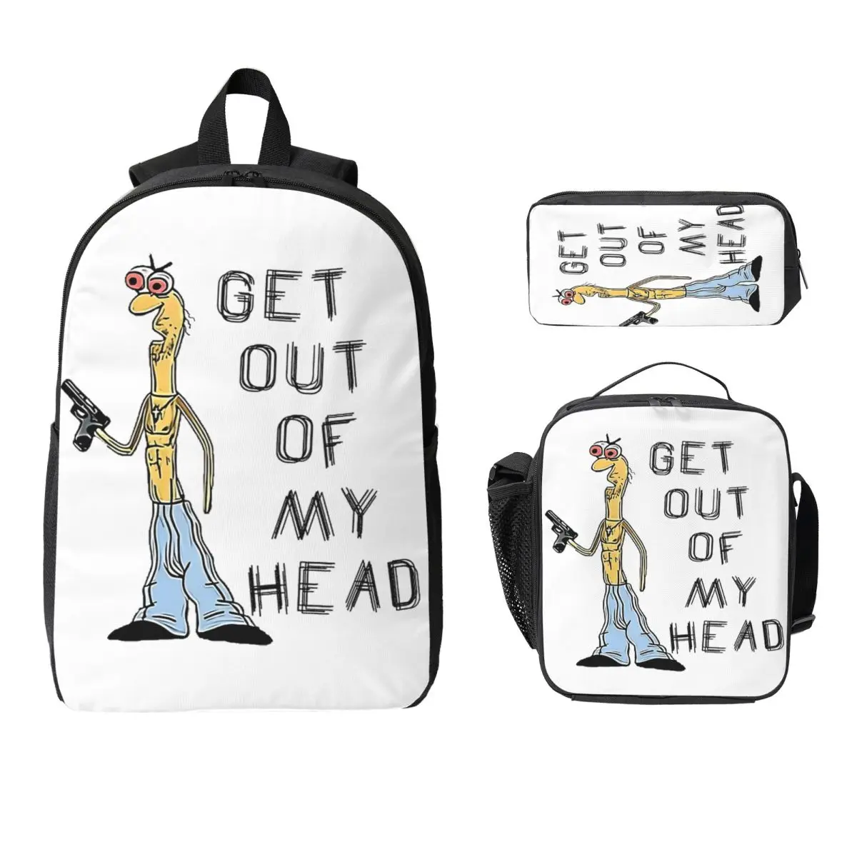 

Набор из 3 предметов: рюкзак с героями мультфильма «Улыбающиеся друзья», пенал и сумка для обеда для школьников (для девочек и мальчиков)