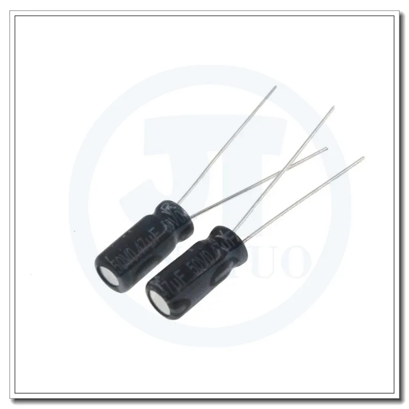 

0.47UF50V 50V0.47UF 0.47MFD 50Volts 470NF 4x7mm Radial Aluminum Electrolytic Capacitors
