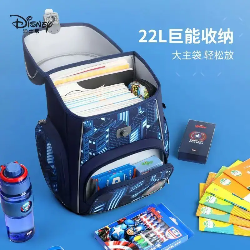 Disney New Frozen School Bags For Girls Boys Spider Man Grade 1-5 Primary Student Shoulder Orthopedic Backpack Kids Gift Mochila