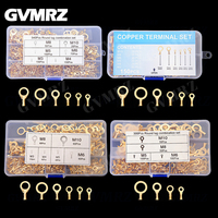 150~540PCS M3/M4/M5/M6/M8/M10 Ring Lugs Eyes Copper Crimp Terminals Cable lug Wire Connection Non Insulated Assortment Kit