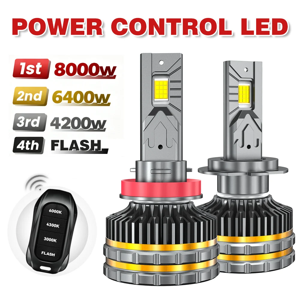 

H7 H4 LED Headlight 12000000LM 8000W Adjustable Headlamp H8 H9 H11 H1 HB3 9005 HB4 9006 9012 LED Car lights 6000K Auto Bulbs
