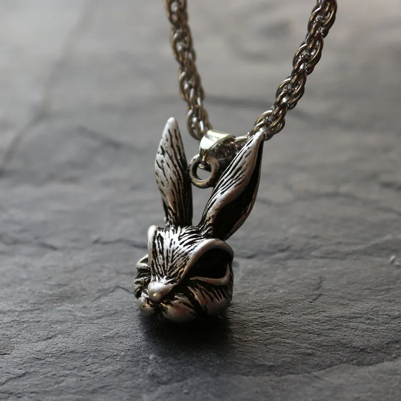 1pcs Rabbit Head  Charm Pendant, Animals Pendant, Rabbit Pendant Men, Vintage Pendant