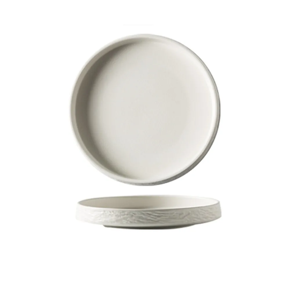 

Керамическая тарелка в японском стиле в стиле вестерн, многоразовая миска для риса в стиле ретро, прочная многофункциональная тарелка для стейка, коммерческая