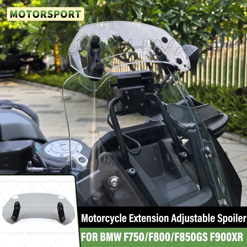 Für BMW F800GS F900XR F850GS F750GS Universeller Motorrad-Clip-On Windschutz Verstellbare Windschutzscheibe Spoiler Deflektor