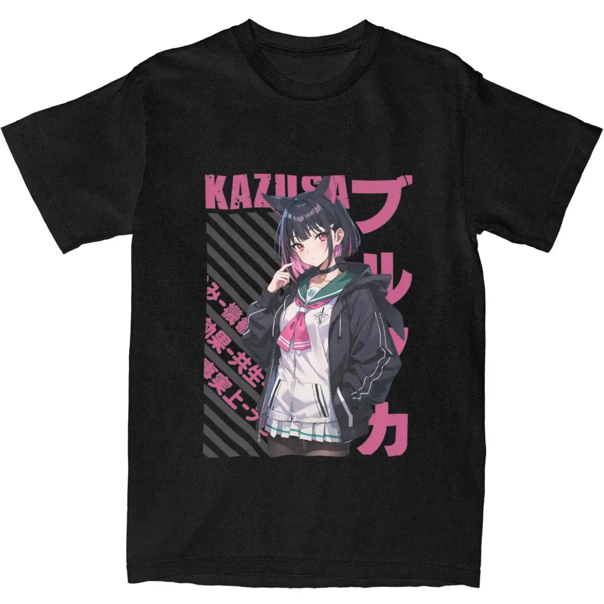 Футболка Kyouyama Kazusa Мужская, забавная тенниска из чистого хлопка с синим архивом Y2K, летняя трендовая майка с круглым вырезом, одежда оверсайз по индивидуальному заказу