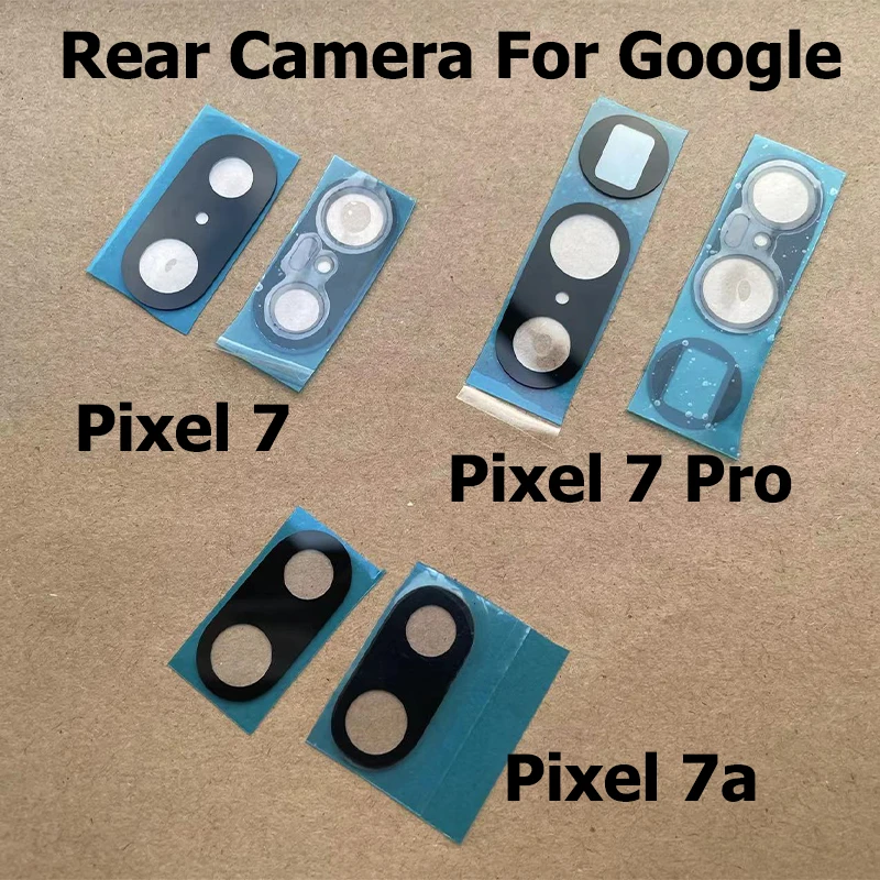 

For Google Pixel 7 7a Pro Rear Back Camera Glass Lens Cover With Glue Adhesive Sticker Replacement Parts