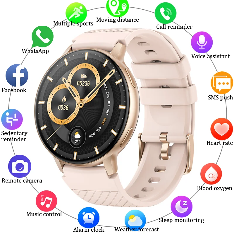 LIGE Smart Watch For Men Women Gift 1.39 Inch Screen Screen Sports Fitness Watches Bluetooth Calls Digital Smartwatch Wristwatch