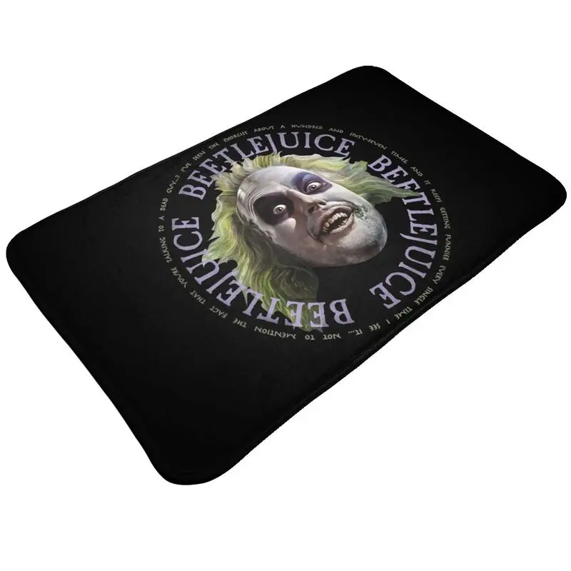 Custom Tim Burton Movie Beetlejuice Doormat Anti-Slip Bathroom Kitchen Mat Garden Garage Floor Door Entrance Carpet Rug