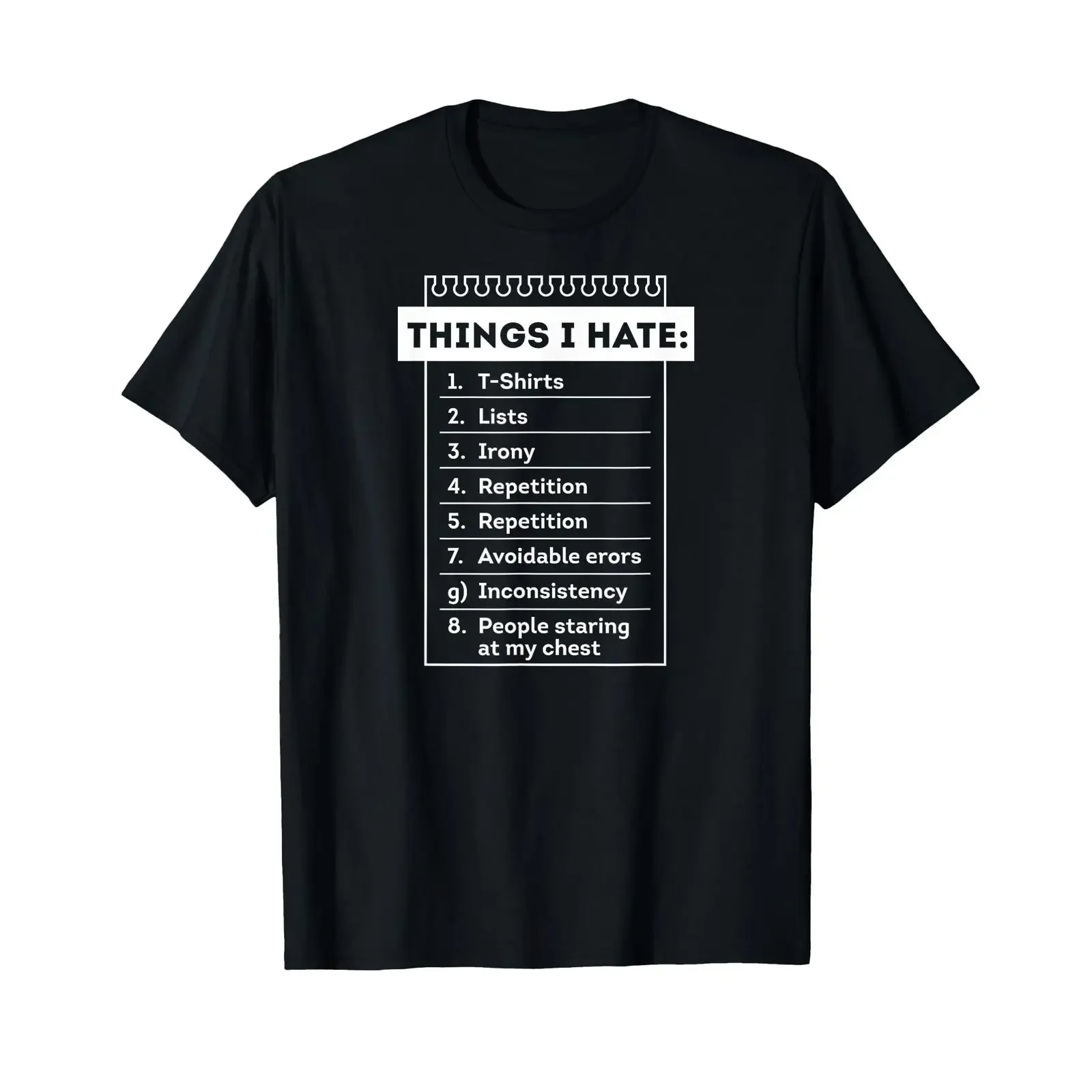Dinge, die ich hasse, lustiges Geek-Nerd-T-Shirt, Vintage-Look, gewaschen, atmungsaktiv, Herrenmode, vielseitig, leicht dehnbar, stilvoll