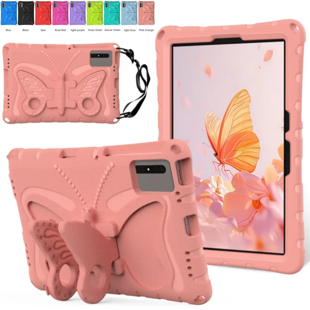 

Kids EVA Case for Huawei Matepad SE 11 inch 2024 AGS6-W00 AGS6-W09 AGS6-L09 Cartoon 3D Stand Butterfly Tablet Cover with Strap
