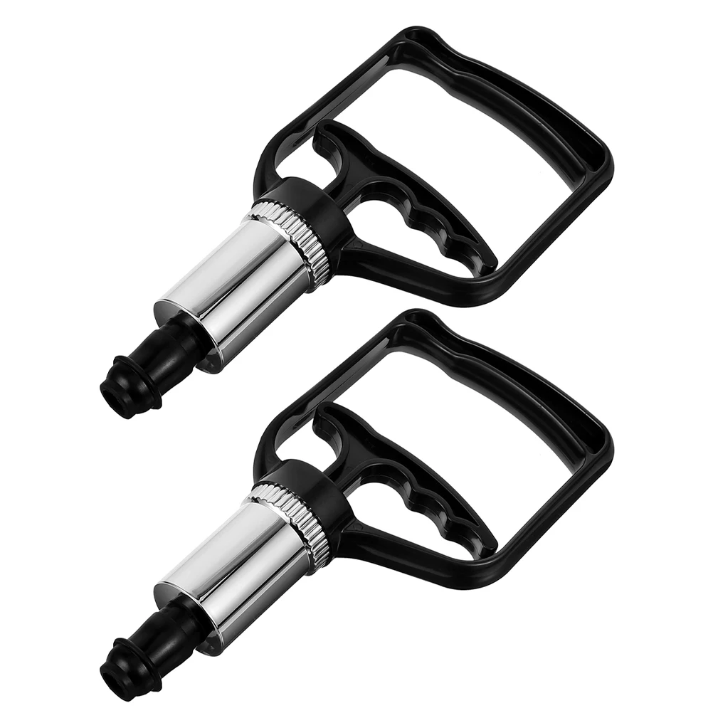 

2pcs Cupping Tools Hand Vacuum Pump Manual Body Accessories Black Reusable Plastic Durable Construction Home Salon