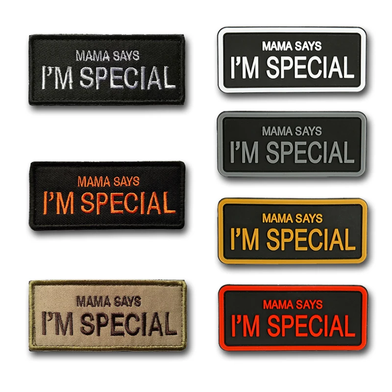 embroidered patch mama says Im special patch funny BIKER 3D PVC rubber motorcycles tactical patches army airsoft outdoor custom