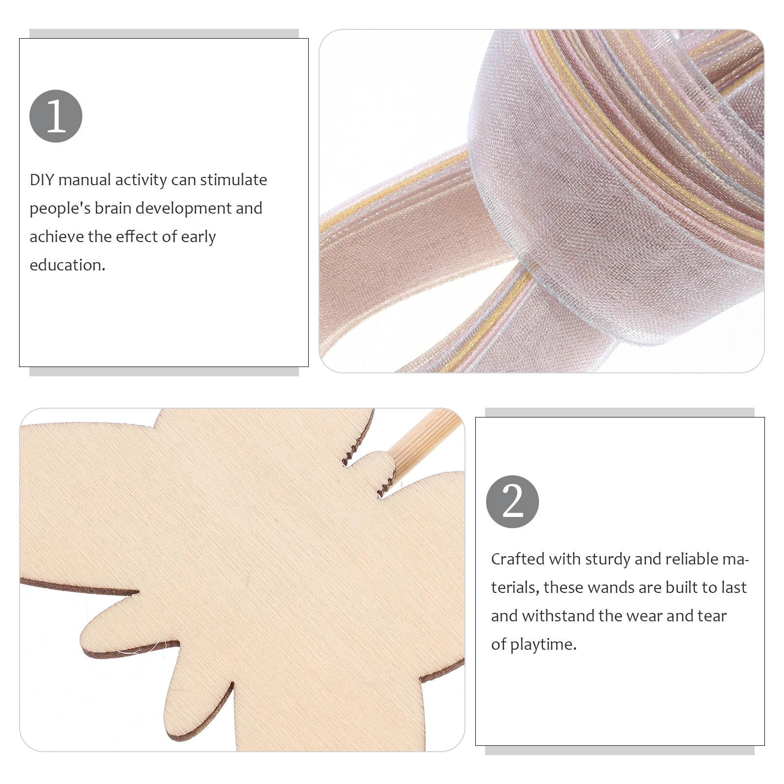 

Fairy Wand Kits Diy Chilren Cosplay Wands for Wood Craft Manual Unfinished