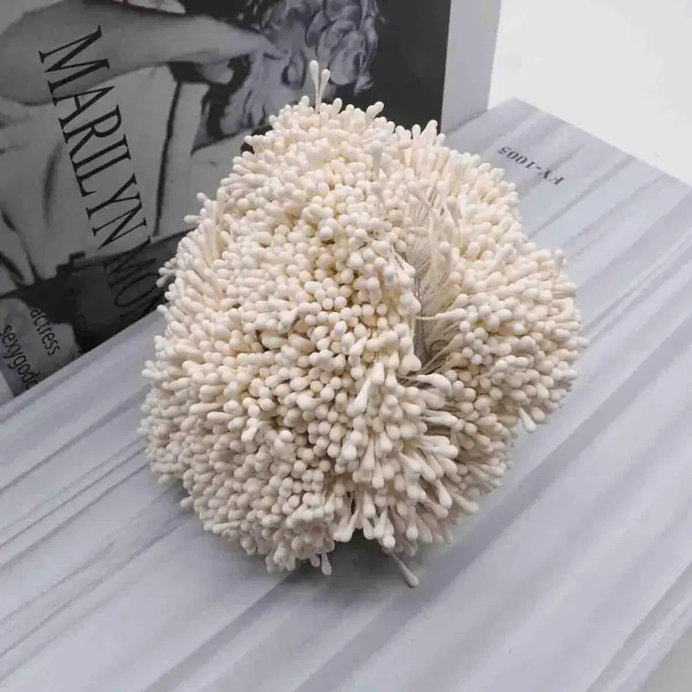DIY 크리스마스 스크랩북 액세서리, 웨딩 파티용 수제 인공 꽃, 미니 수술, 400 개, 1.5mm