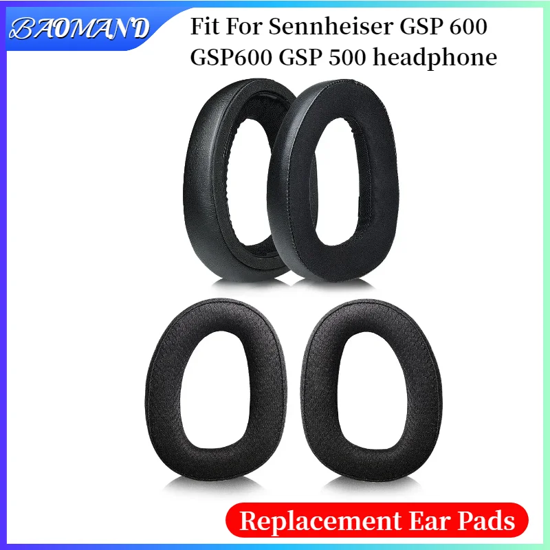

Protein Leather Earpads Cushions for Sennheiser GSP 600 GSP600 GSP 500 Headphones, Replacement Ear Pads Headset
