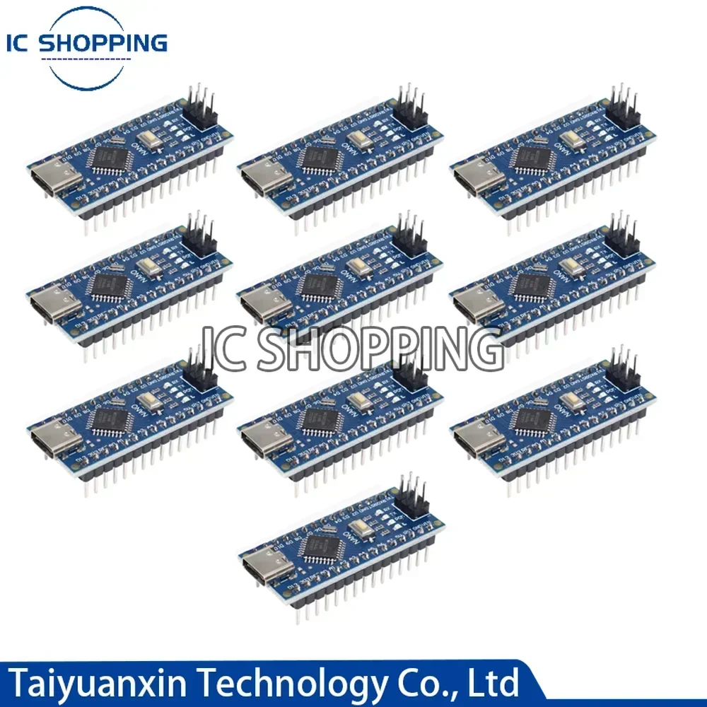 10PCS Nano V3.0 Microcontroller Board for Arduino with CH340 USB Driver, 16Mhz ATmega328P, for  Arduino