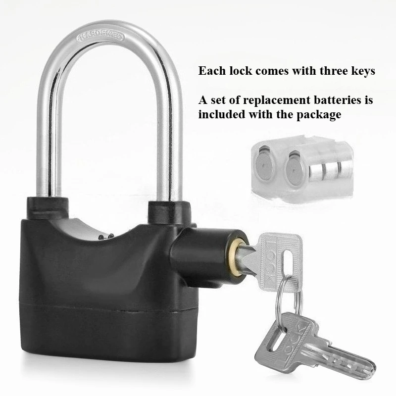 Motorcycle Bike Door Cabinet Waterproof Alarm Lock Anti-Theft Security Lock for Vehicle Storage