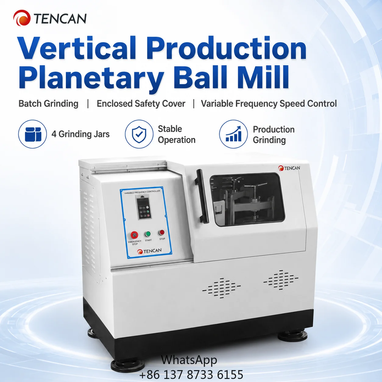 Industrial Planetary Ball Mill XQM-13.2L High Productivity 13.2L Motor Grinding Machine For Food Processing Nano Powder