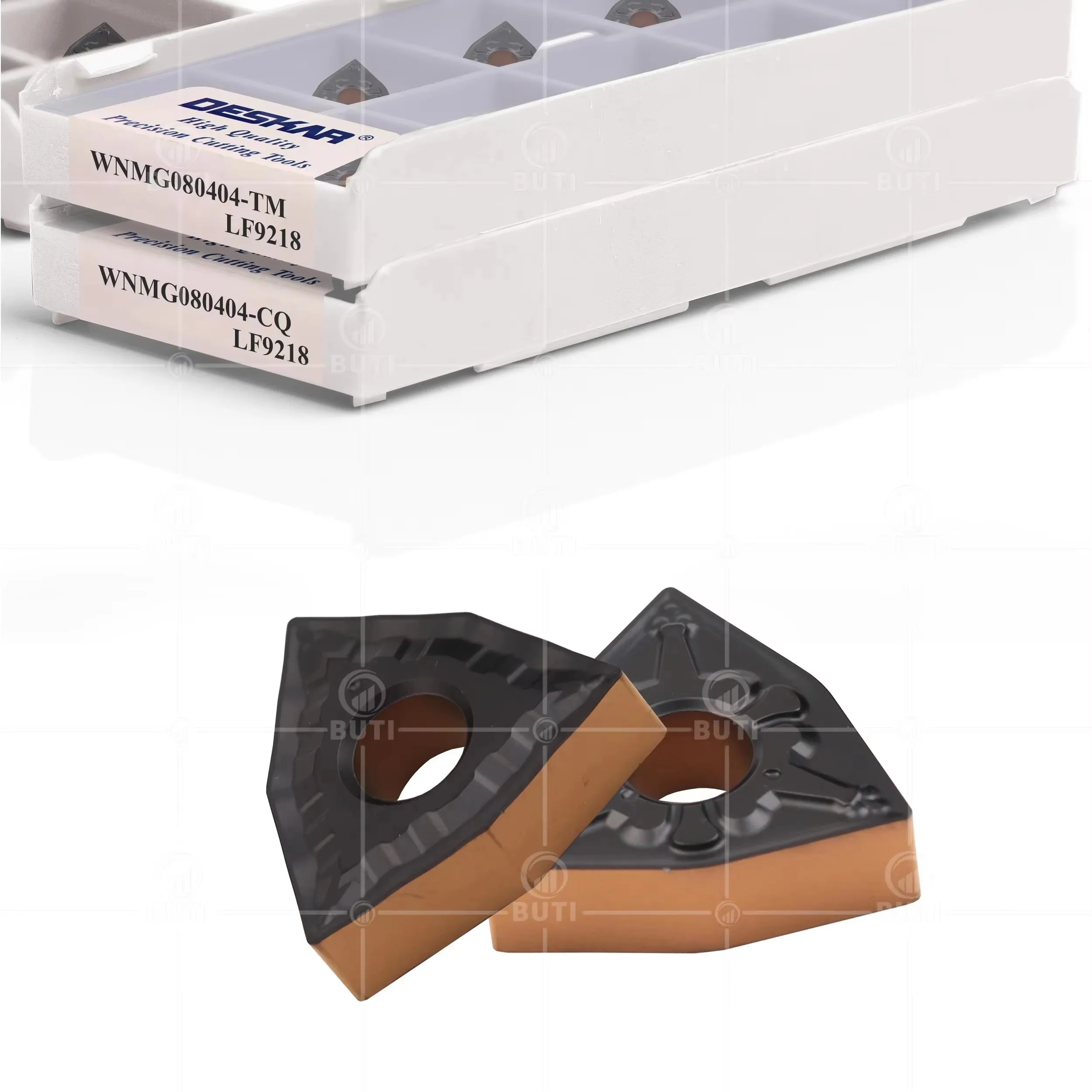 

DESKAR 100% Original Lathes Inserts WNMG080404 WNMG080408 WNMG080412 HQ TM CQ PR CM PM R-S L-S LF9218 Two-color Machined Steels