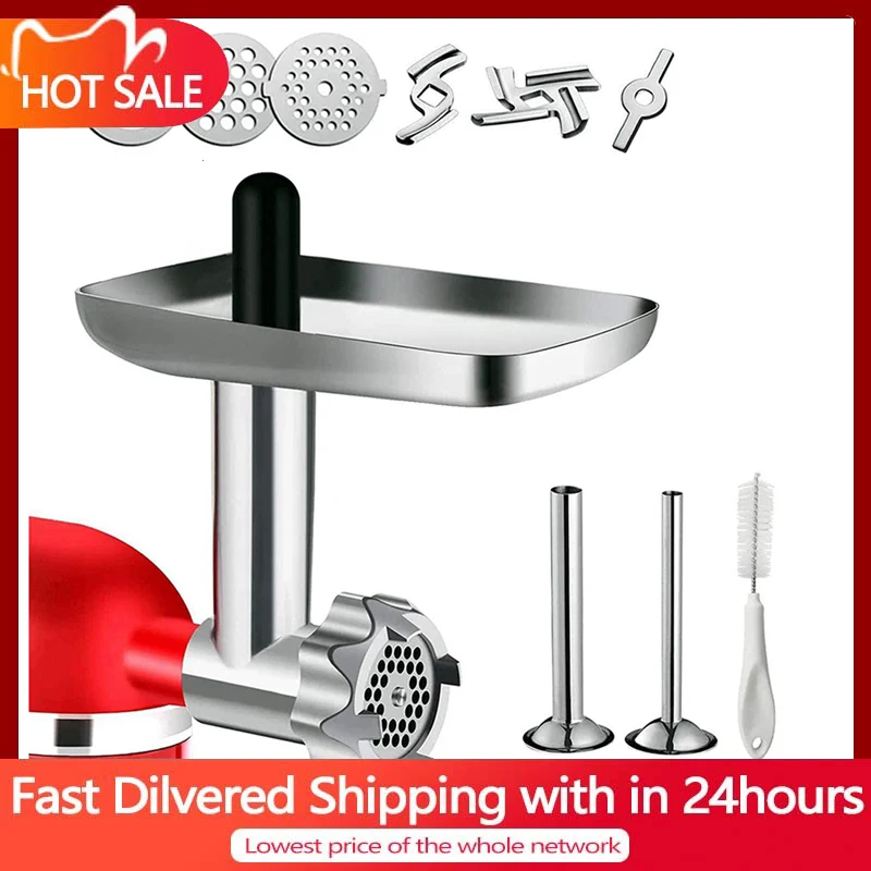 

Hot Meat Grinder Sausage Stuffer Tomato Juice DIY Attachment For KitchenAid Stand Mixer Kitchen Tools Cook Mincer Food Grinder