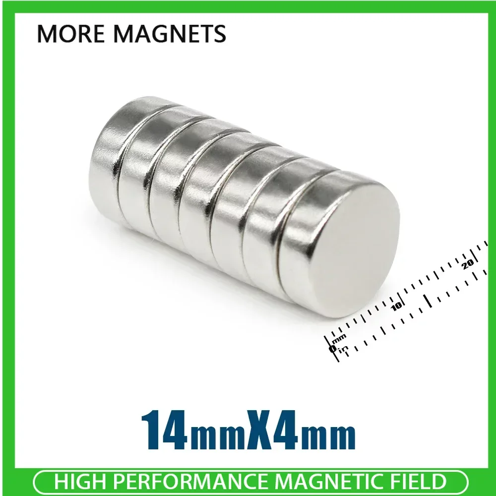 

10/20/50PCS 14x4mm Circular Powerful Neodymium Magnets Super Strong N35 Fridge Magnet 14*4mm Magnetic Sheet Fishing Magnet