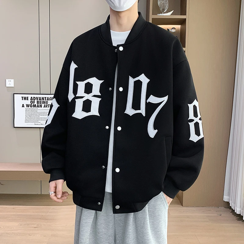 

Ретро-бейсбольная куртка большого размера в американском стиле, свободная повседневная верхняя одежда в стиле High Street для подростков, весна-осень, с цветными блоками